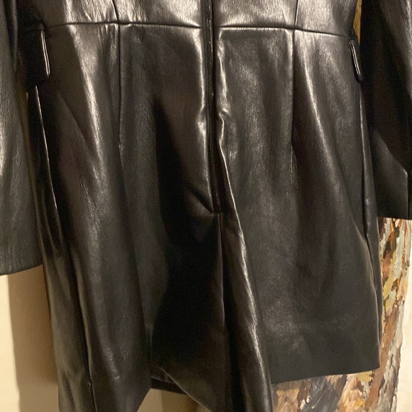 Alice + Olivia Kylie Faux Leather Blazer Dress Tuxedo Romper - Picture 13 of 16